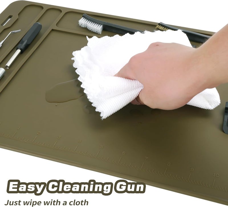 CKPART Rifle Gun Cleaning Mat, Anti-Slip Rubber Tactical Magnetic Mat, Gun Maintenance Mat,Gun Maintenance Mat for Gun Cleaning Kits 36" x 12" - Image 4